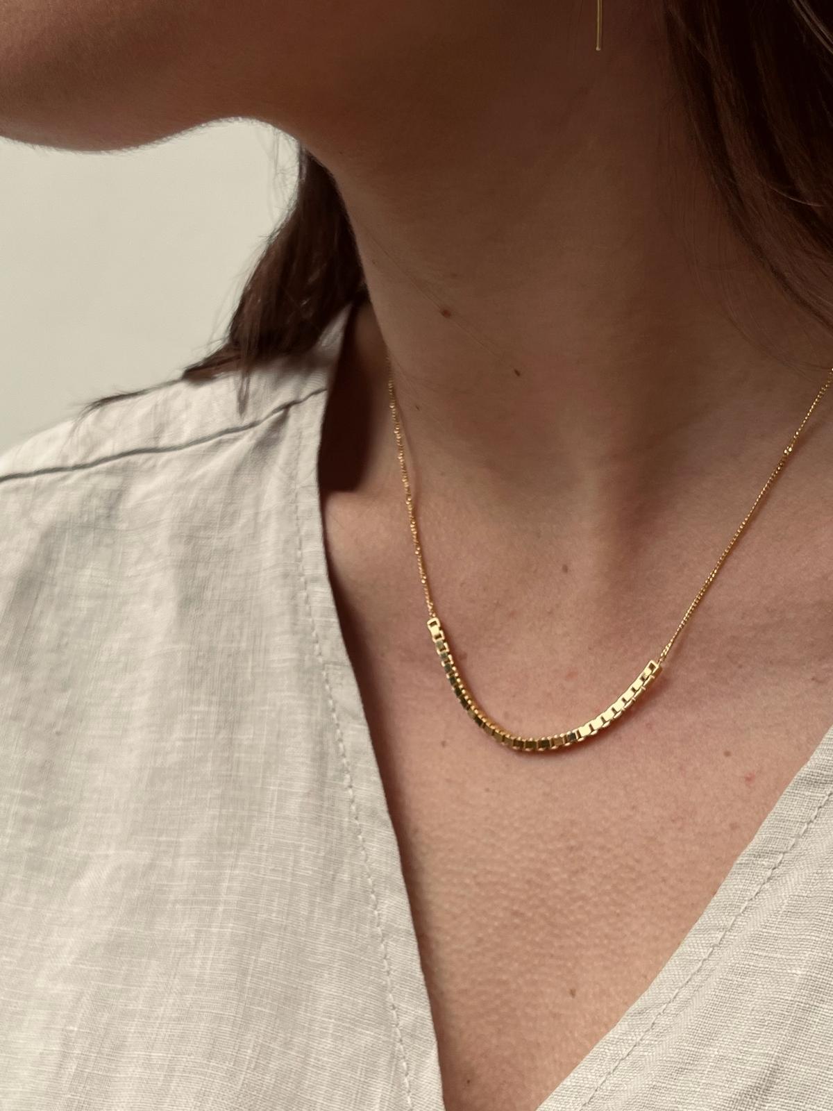 CUBE NECKLACE - GOLD PLATED 18K