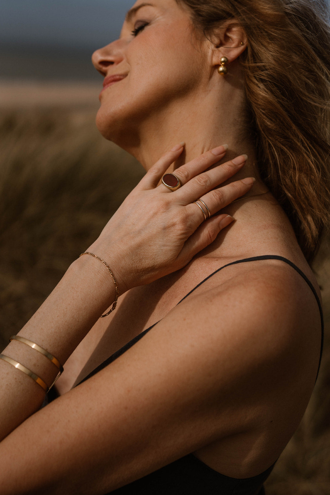 DOUBLE LINE CUFF - GOLD PLATED