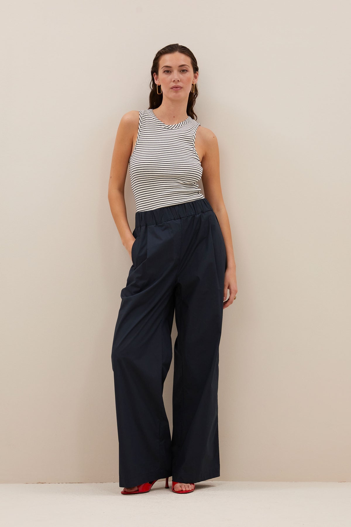 TOP STRIPE - RIB KATOEN