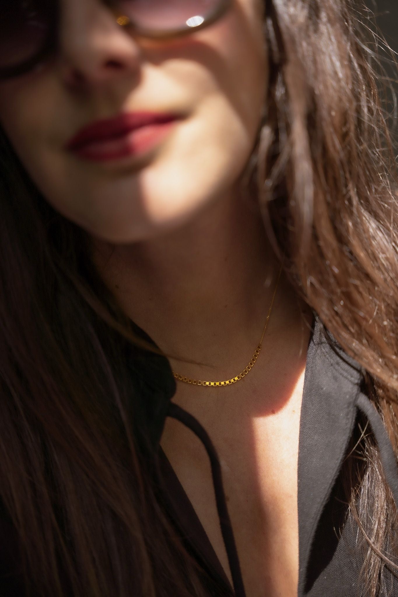 CUBE NECKLACE - GOLD PLATED 18K