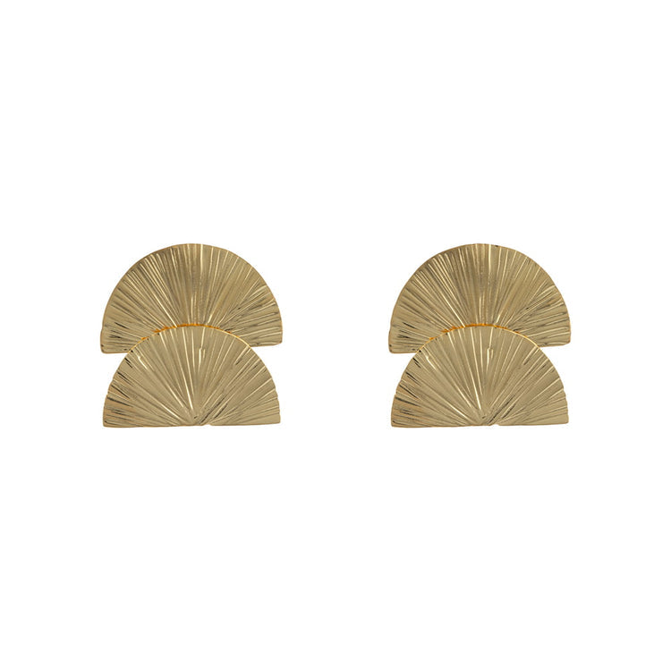 EARRINGS HALFMOON - RIBBED