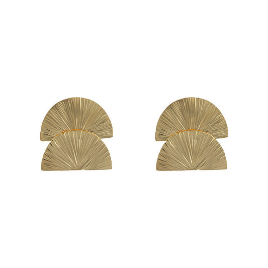 EARRINGS HALFMOON - RIBBED