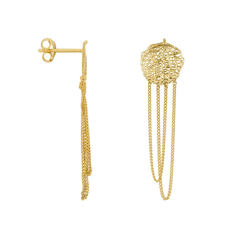 fine coral earrings - gold plated