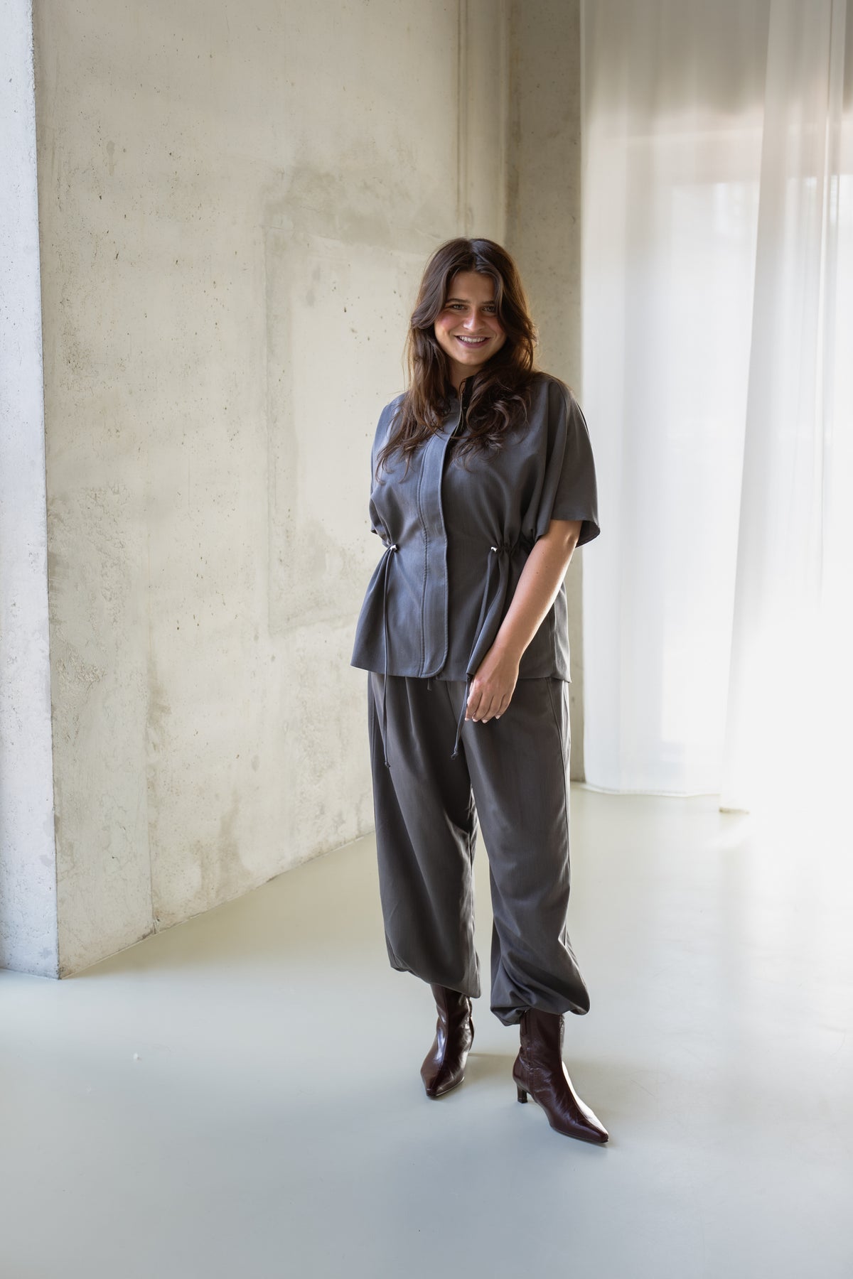 BLOUSE UMAY- GREY MELANGE