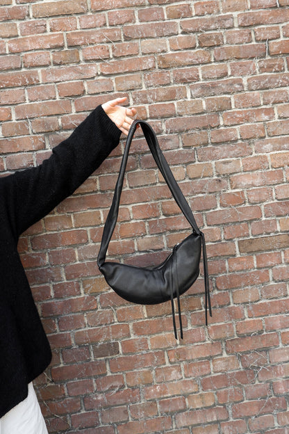 CROSSBAG S - BLACK LEATHER