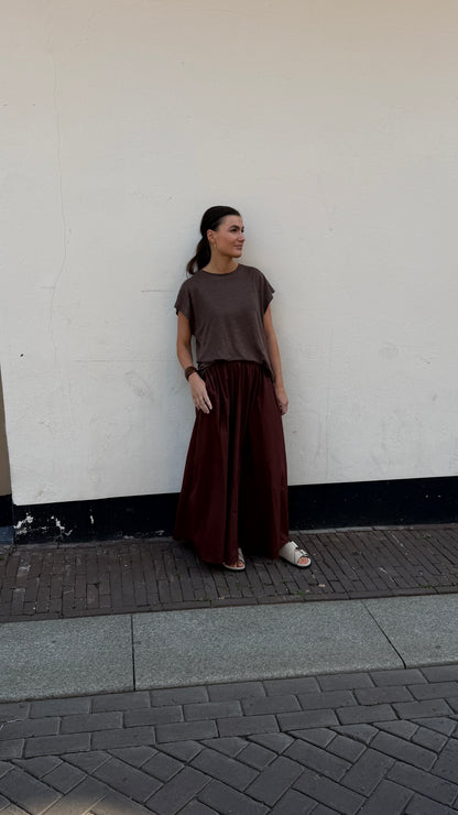 SKIRT KATE - RUST BROWN