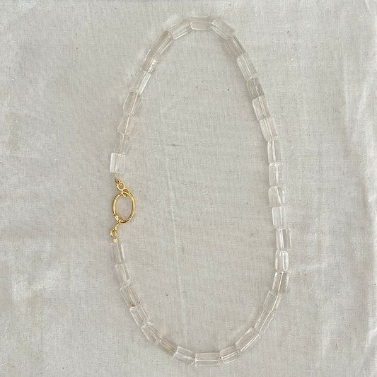 Clear Crystal vergulde ketting / TUBES