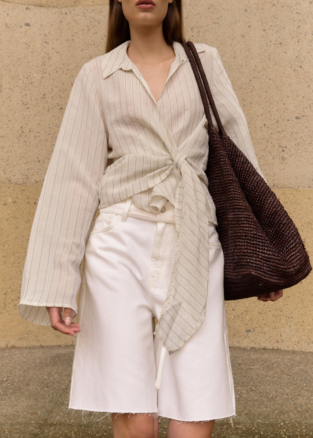 BLOUSE CEDAR - CREME STRIPE