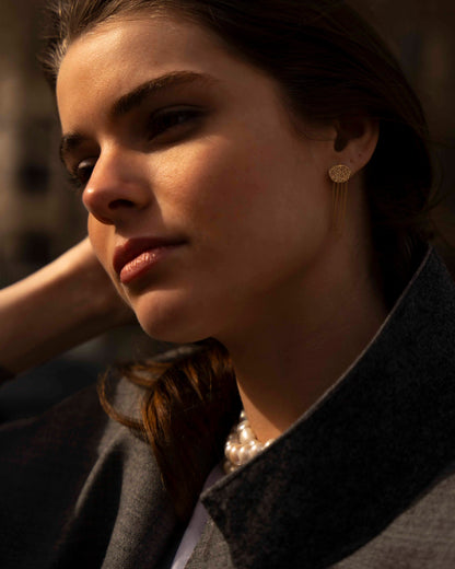 fine coral earrings - gold plated