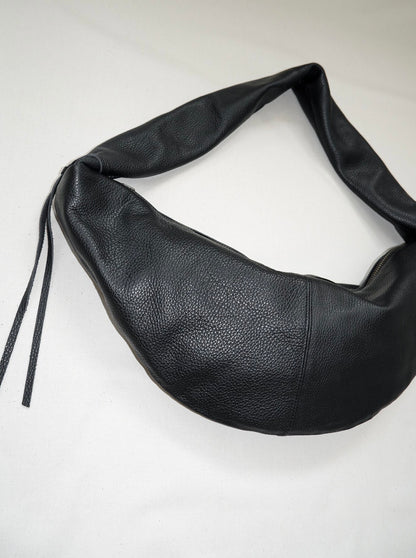 CROSSBODY XL - BLACK LEATHER