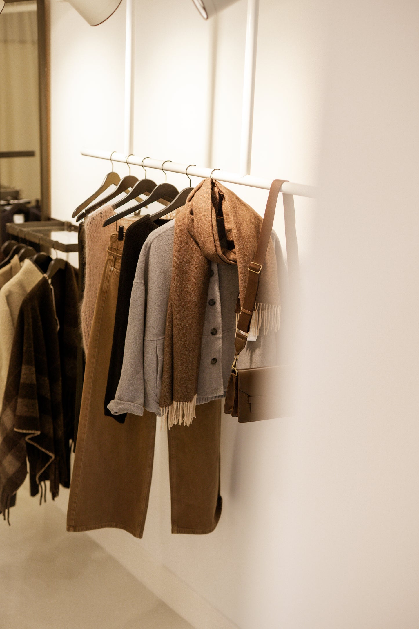 SCARF BEA - 100% MERINO BROWN