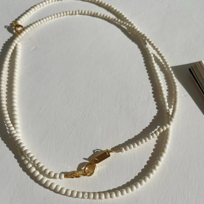 Natural bone Gold-Vermeil necklace / MINI BOULE