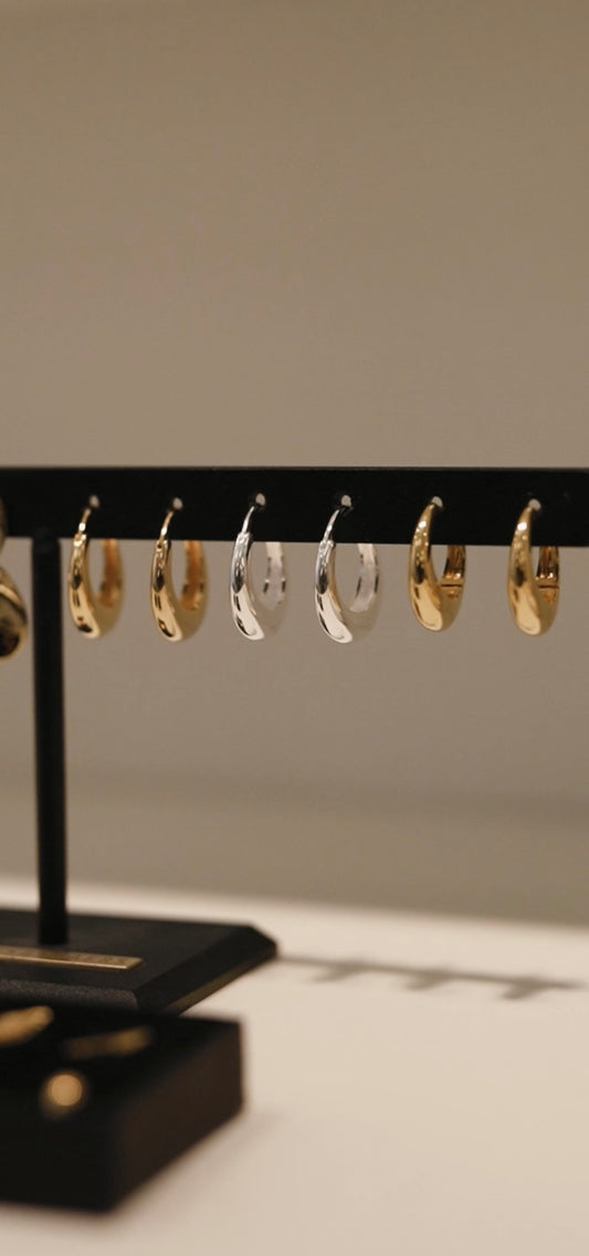 ATLAS HOOP LARGE - GOLD PLATED 18K