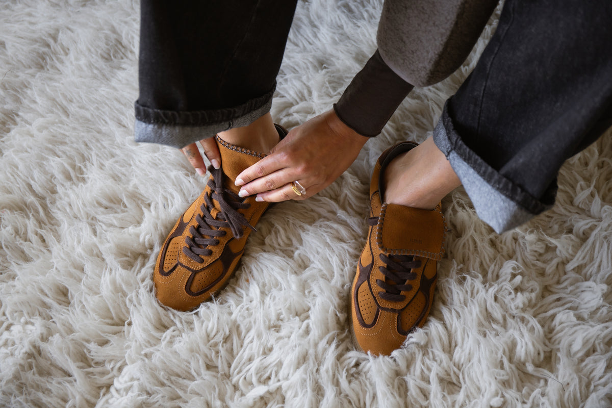 SNEAKER SUEDE - CAMEL