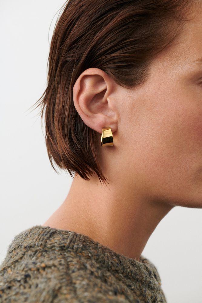 REFLECTION HOOP - GOLD PLATED 18K