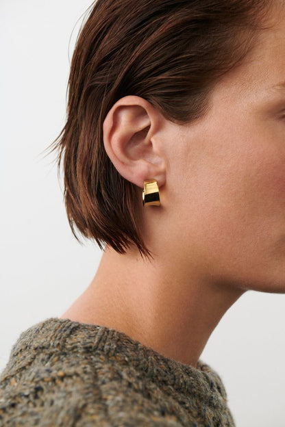 REFLECTION HOOP - GOLD PLATED 18K