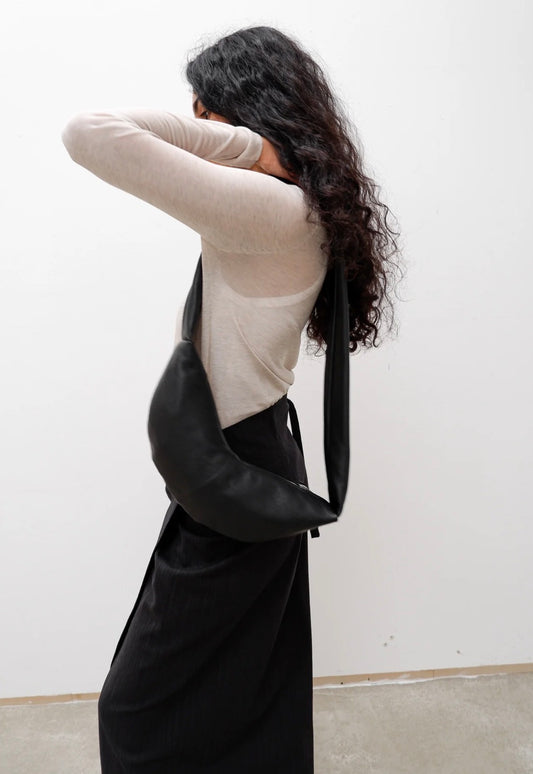 CROSSBAG S - BLACK LEATHER