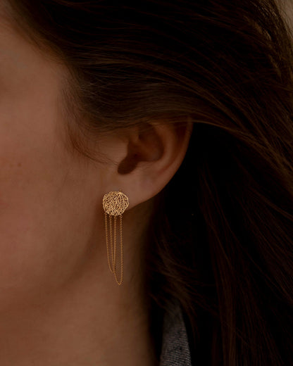 fine coral earrings - gold plated