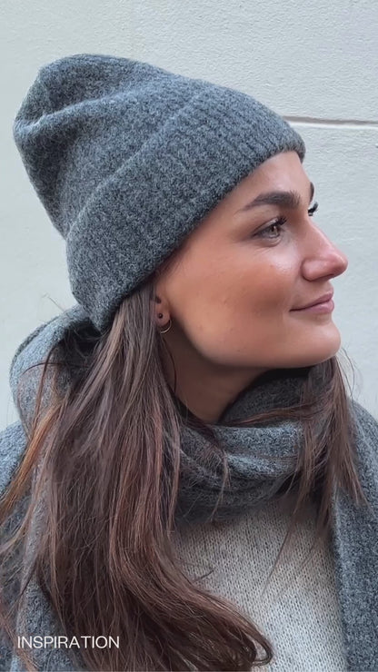 SCARF SANELA - DARK GREY MELANGE